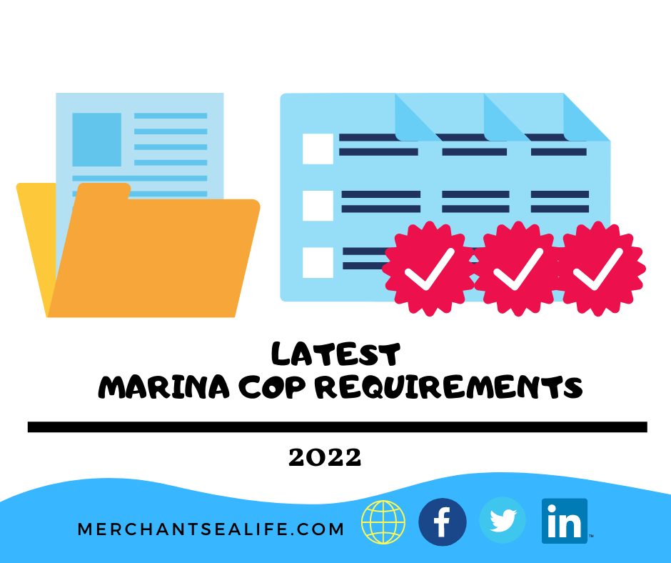 Latest MARINA COP Issuance Requirements - Merchant Sea Life