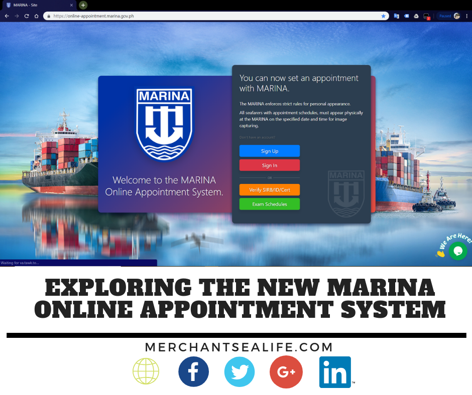 MISMO - The New MARINA Online Appointment System - Merchant Sea Life